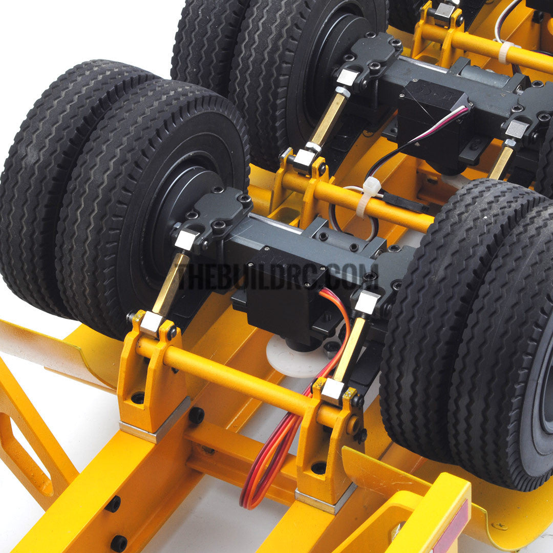 [TEST Bundle product] 1/14 40" 3 axle electric support leg skeletal container chassis and 20" container comb