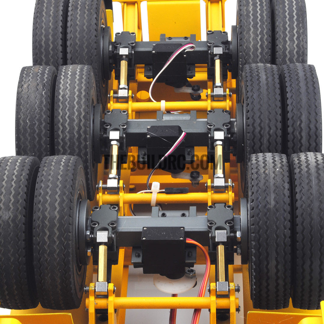 [TEST Bundle product] 1/14 40" 3 axle electric support leg skeletal container chassis and 20" container comb