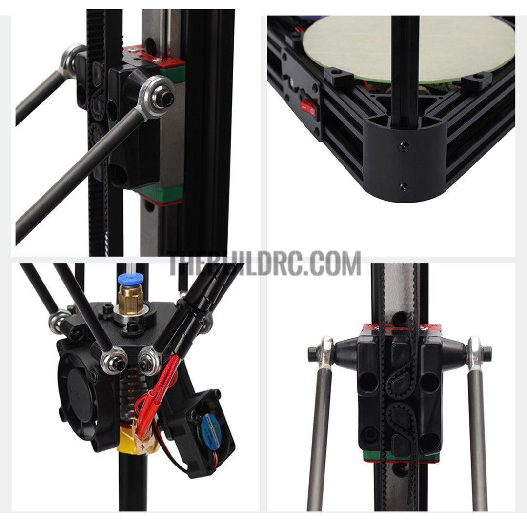 3D Printer Kit Large size Full Self-assembly Delta 3D Printer Kossel Pulley Guide Rail Version DIY Kit