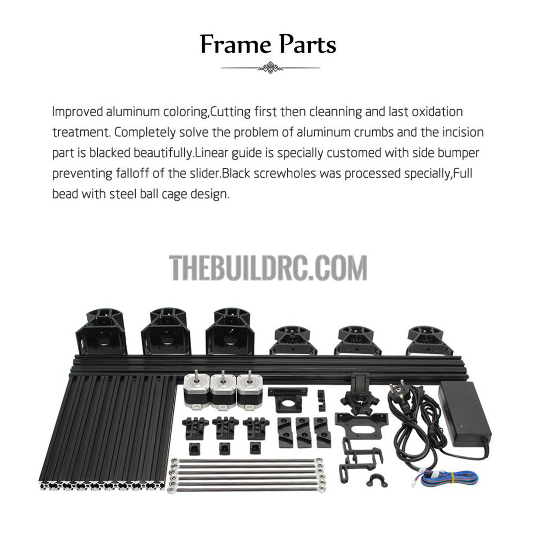 3D Printer Kit Large size Full Self-assembly Delta 3D Printer Kossel Pulley Guide Rail Version DIY Kit