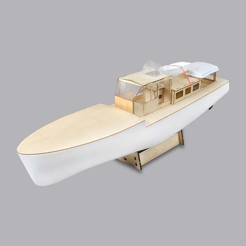 RC model boat Mistral motor yacht - FRP Hull and Plywood Boat Kit (DIY Boat)