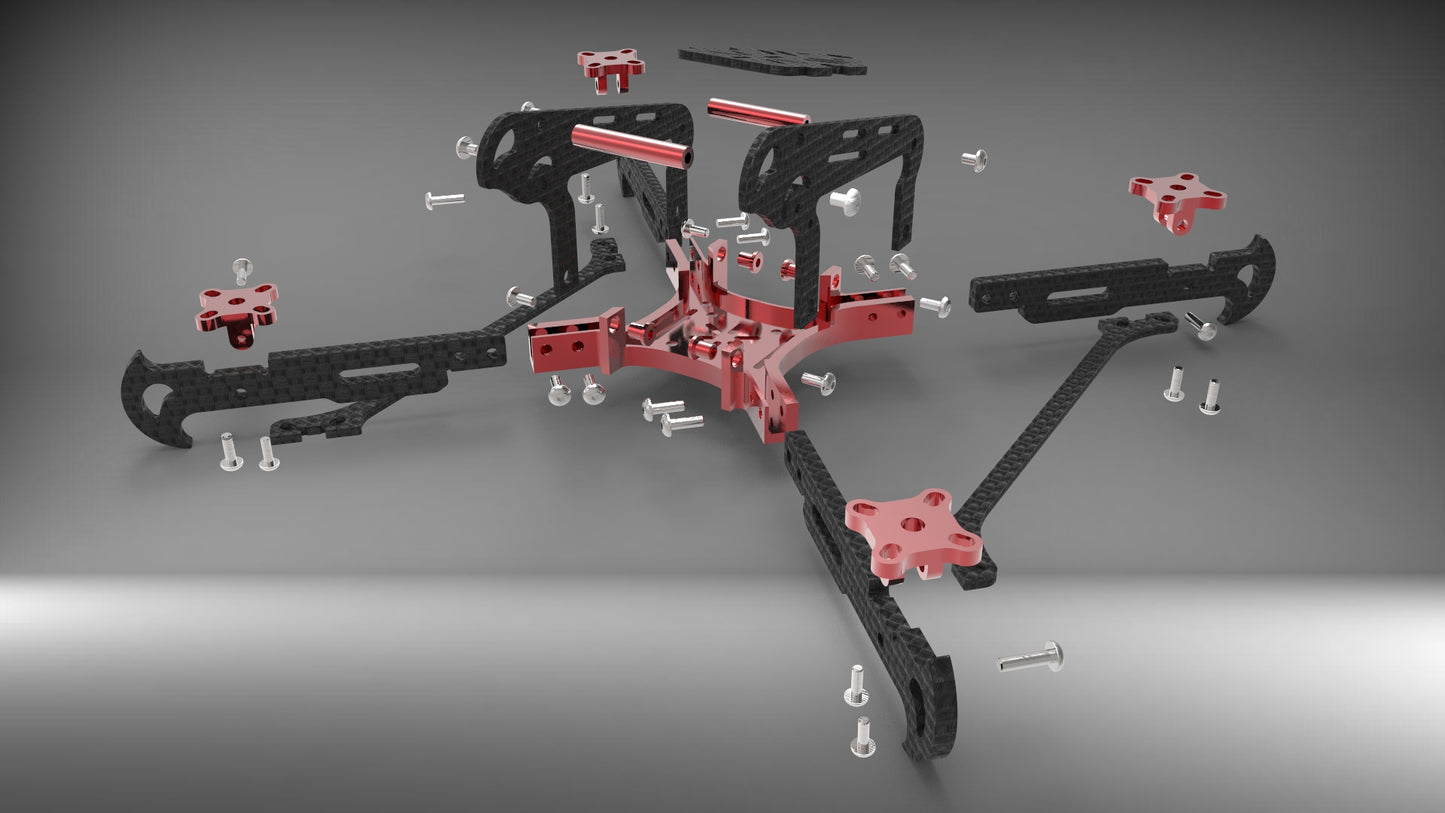 PHOTON 200mm size Quadro/FPV Quadcopter Racing Drone Metallic - Carbon Frame