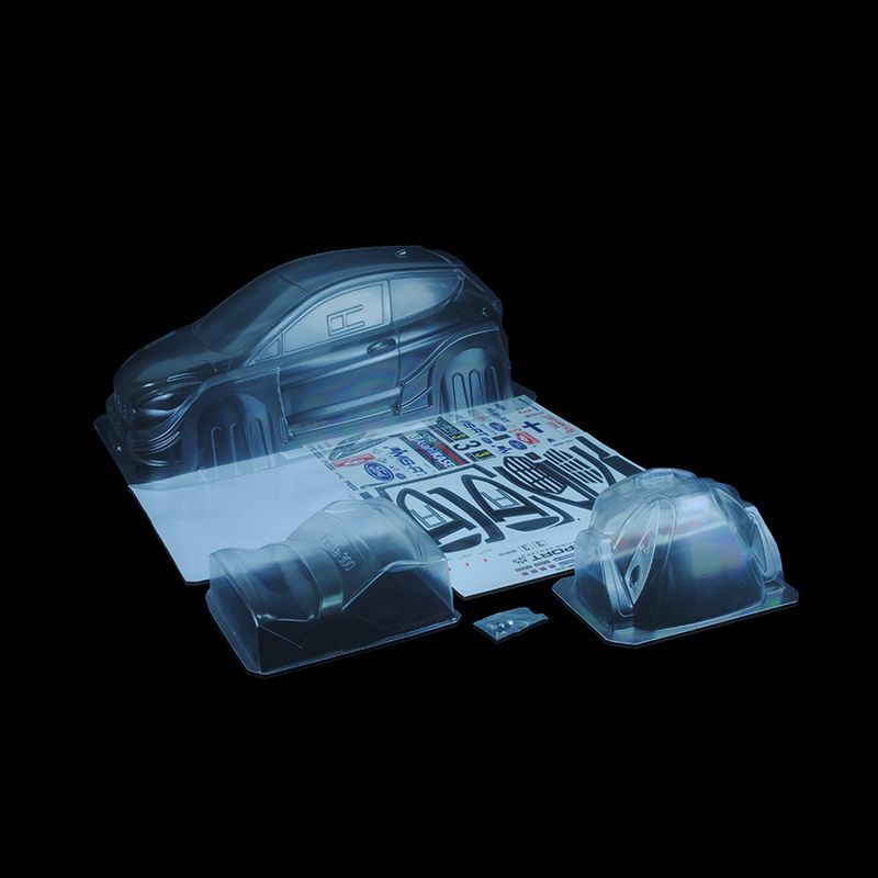 1/8 Lexan Clear RC Car Body Shell for  FORD FIESTA WRC  300mm