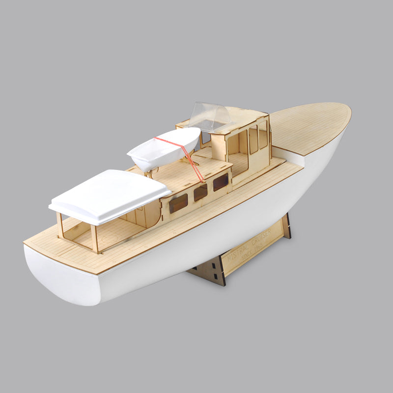 RC model boat Mistral motor yacht - FRP Hull and Plywood Boat Kit (DIY Boat)
