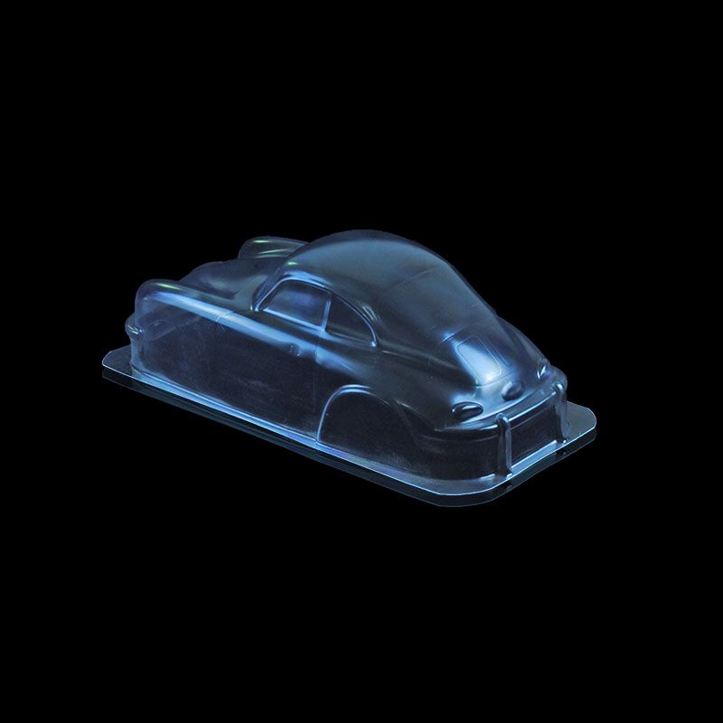 Pre-Owned 1/10 Lexan Clear RC Car Body Shell for  MINI Porsche 356 BODY