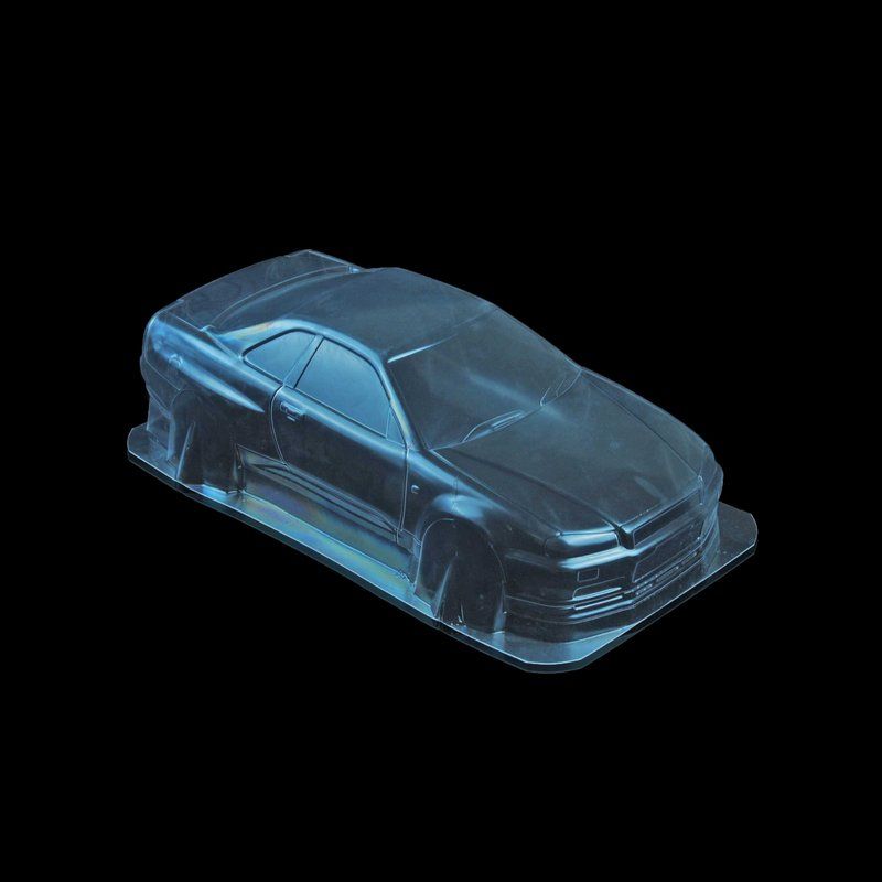 1/10 Lexan Clear RC Car Body Shell for M-Chassis NISSAN SKYLINE GTR R34   210mm