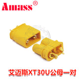 艾迈斯XT30U插头 2mm镀金 穿越机无人机连接器 Amass XT30升级 UL
