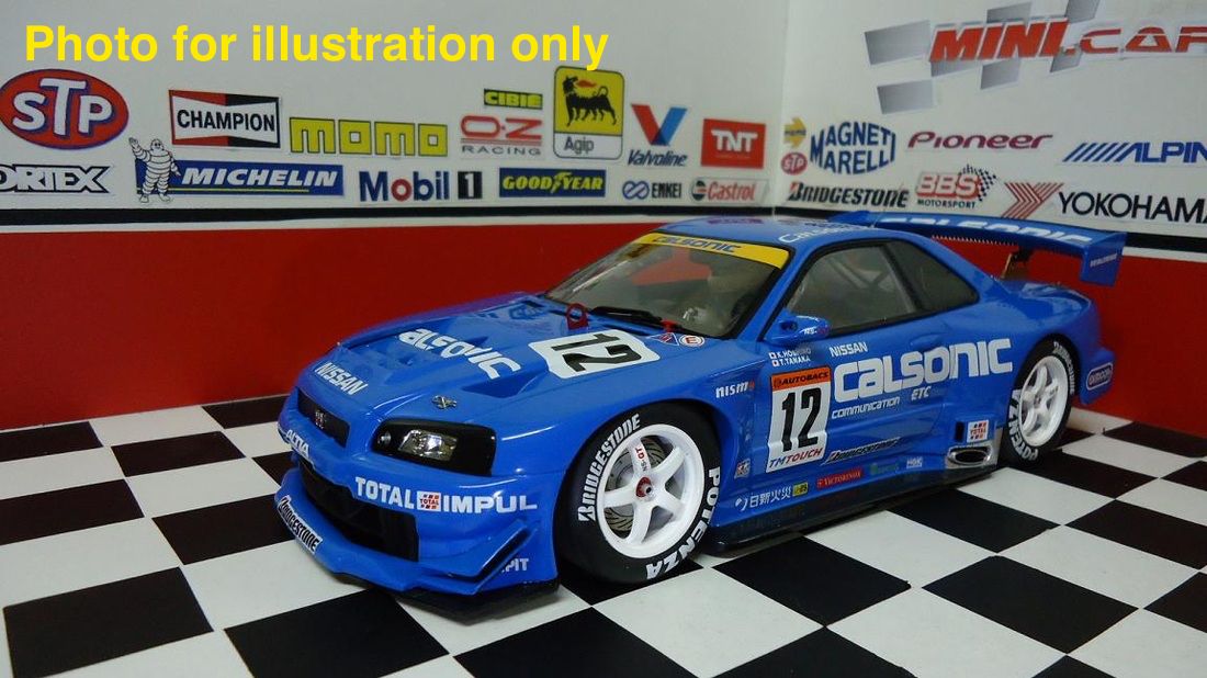 1/10 Lexan Clear RC Car Body Shell for Nissan CALSONIC Skyline GTR R34 190mm