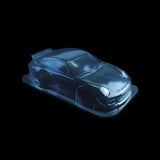 1/8 Lexan Clear RC Car GT Body Shell for PORSCHE 911 GT with WB360mm