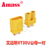 艾迈斯XT30U插头 2mm镀金 穿越机无人机连接器 Amass XT30升级 UL