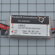 UBEC with RF noice reduction 3S-6S Lipo 7.4V/12V 6A