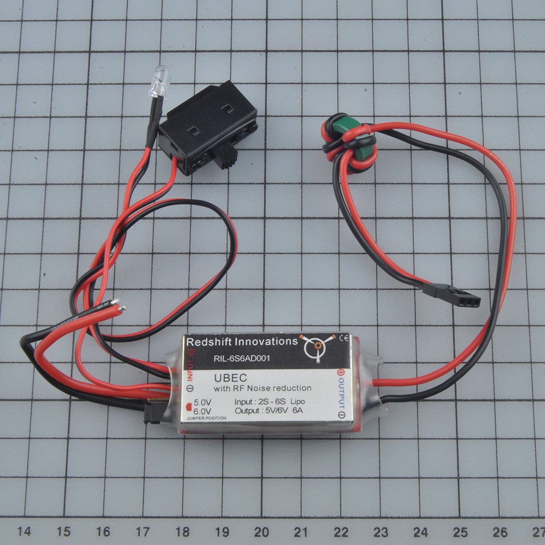 UBEC with RF noice reduction 2S-6S Lipo 5V/6V 6AD