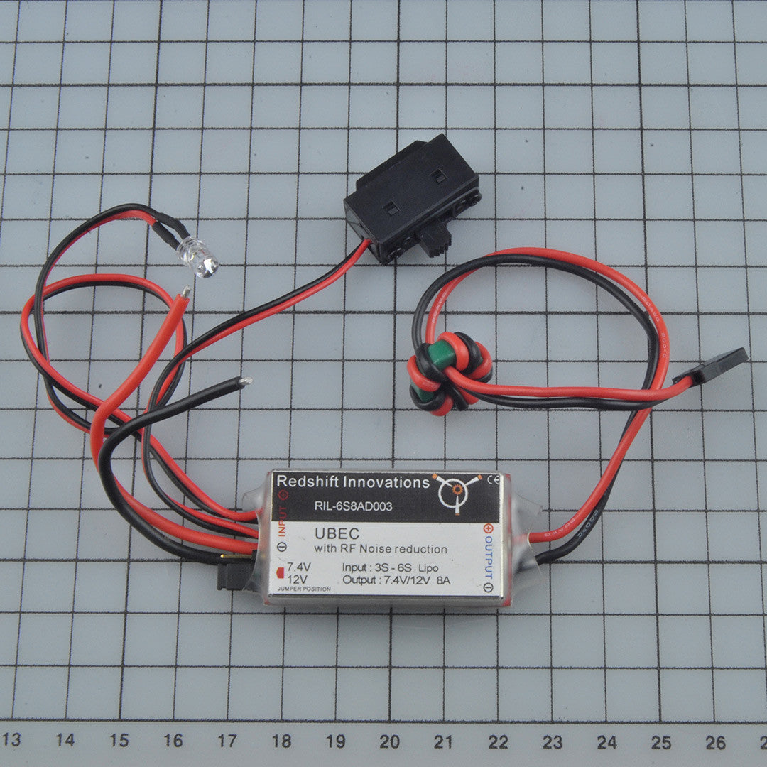 UBEC with RF noice reduction 4S-6S Lipo 7.4V/12V 8AD