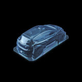 1/10 Lexan Clear RC Car Body Shell for M-chassis Ford Fiesta Monster Rally 210mm