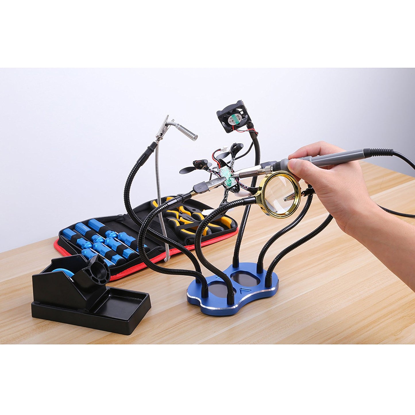 Hobby Helping Hands/Soldering Station + Banana Plugs Multifunctional Welding Station Bundle