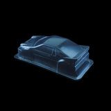 1/10 Lexan Clear RC Car Body Shell for M-Chassis MINI FORD RS200    WB 225mm