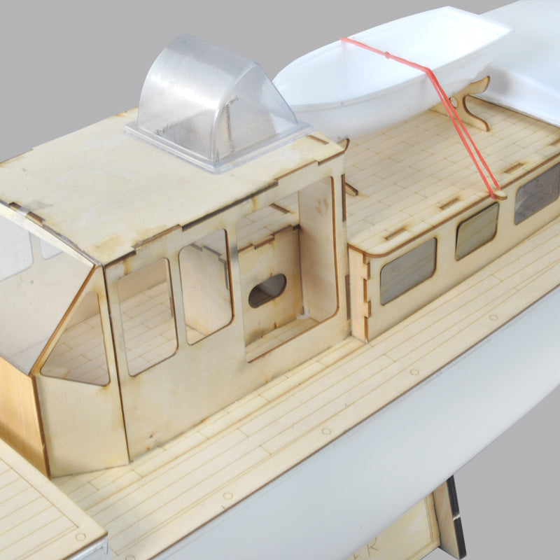 RC model boat Mistral motor yacht - FRP Hull and Plywood Boat Kit (DIY Boat)