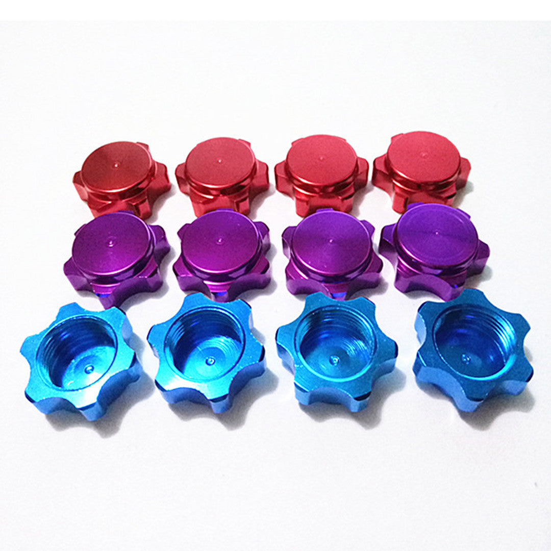 RC 1:8 Car Buggy Truck Alum Wheel Hub Mount Nut 17mm Cover M12 4PCS