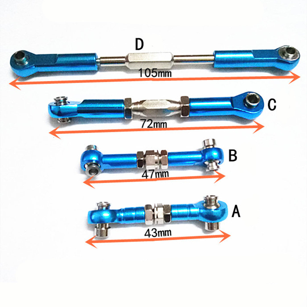 1:10 aluminum alloy rod metal steering rod model fuel DIY model toy car accessories