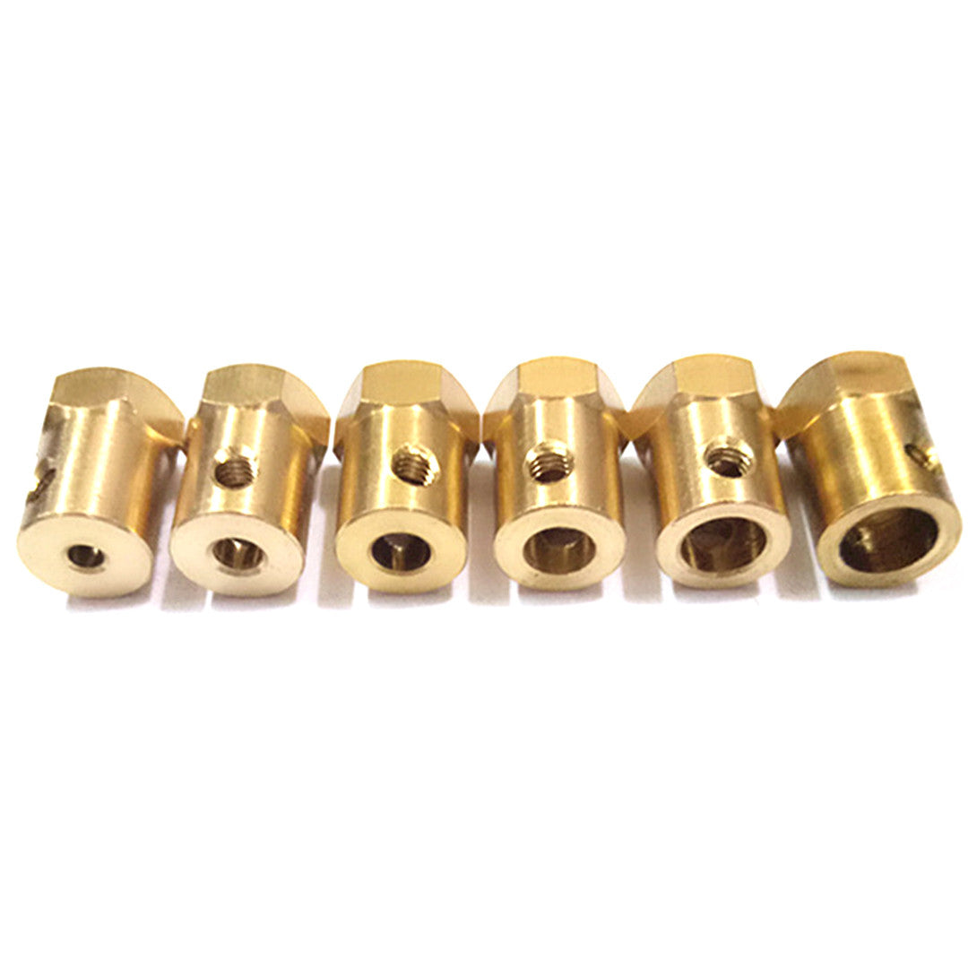 Brass Hexagon Motor Flexible Coupling RC Small DIY Car Shaft Coupler Parts