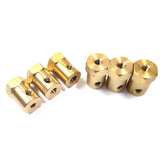 Brass Hexagon Motor Flexible Coupling RC Small DIY Car Shaft Coupler Parts