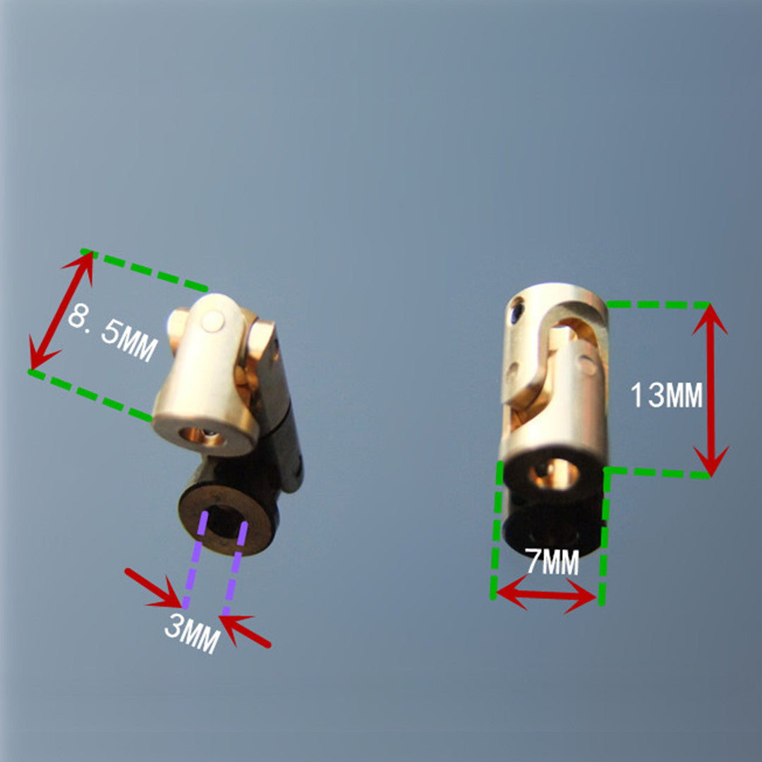 Brass Joint 3-3mm Micro Copper Cardan Universal Joint Shaft Couplings (1 PC)