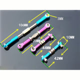 1:10 aluminum alloy rod metal steering rod DIY toy car accessories