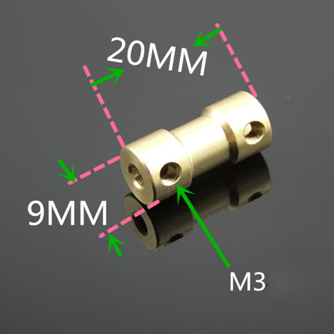 Copper Shaft Coupling Motor Metal Connector DIY Model Coupling Motor Shaft Accessories