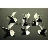 67xP1.7, CNC 3-blade Aluminum CW Propeller for 6.35mm shaft RC Boat