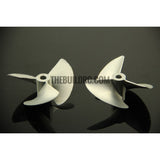 55xP1.4, CNC 3-blade Aluminum CW Propeller for 4.76mm shaft RC Boat