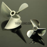 55xP1.4, CNC 3-blade Aluminum CW Propeller for 4.76mm shaft RC Boat