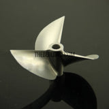32xP1.4, CNC 3-blade Aluminum CW Propeller for 4mm shaft RC Boat