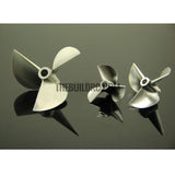 55xP1.4, CNC 3-blade Aluminum CW Propeller for 4.76mm shaft RC Boat
