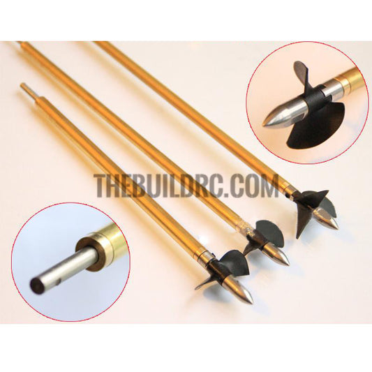 RC Boat ??4.0 x 245mm(L) Metal Drive Shaft + 200mm(L) Metal Tube + Cone Nut + Peep Fork