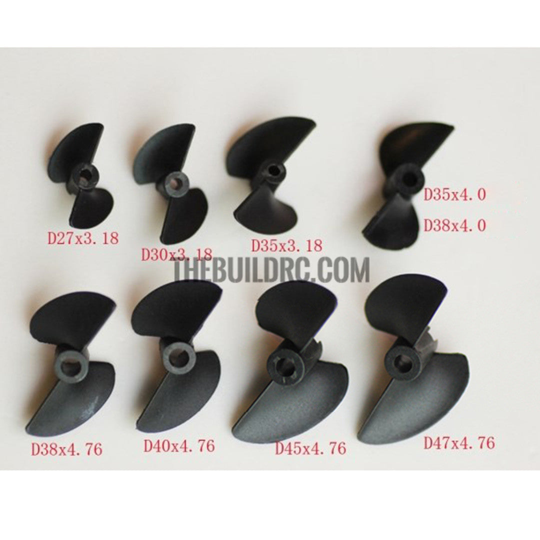D35 x P1.4, 2-Blade Nylon RC Boat Propeller for 3.18mm Shaft