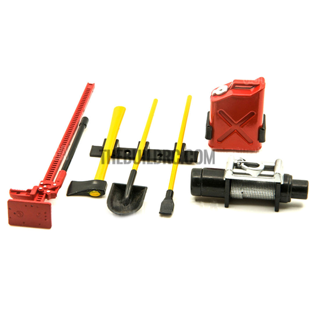 1/10 Accessory Tool Set For RC Pick-Up Trucks Tamiya HPI Axial Wraith-Red and Yellow