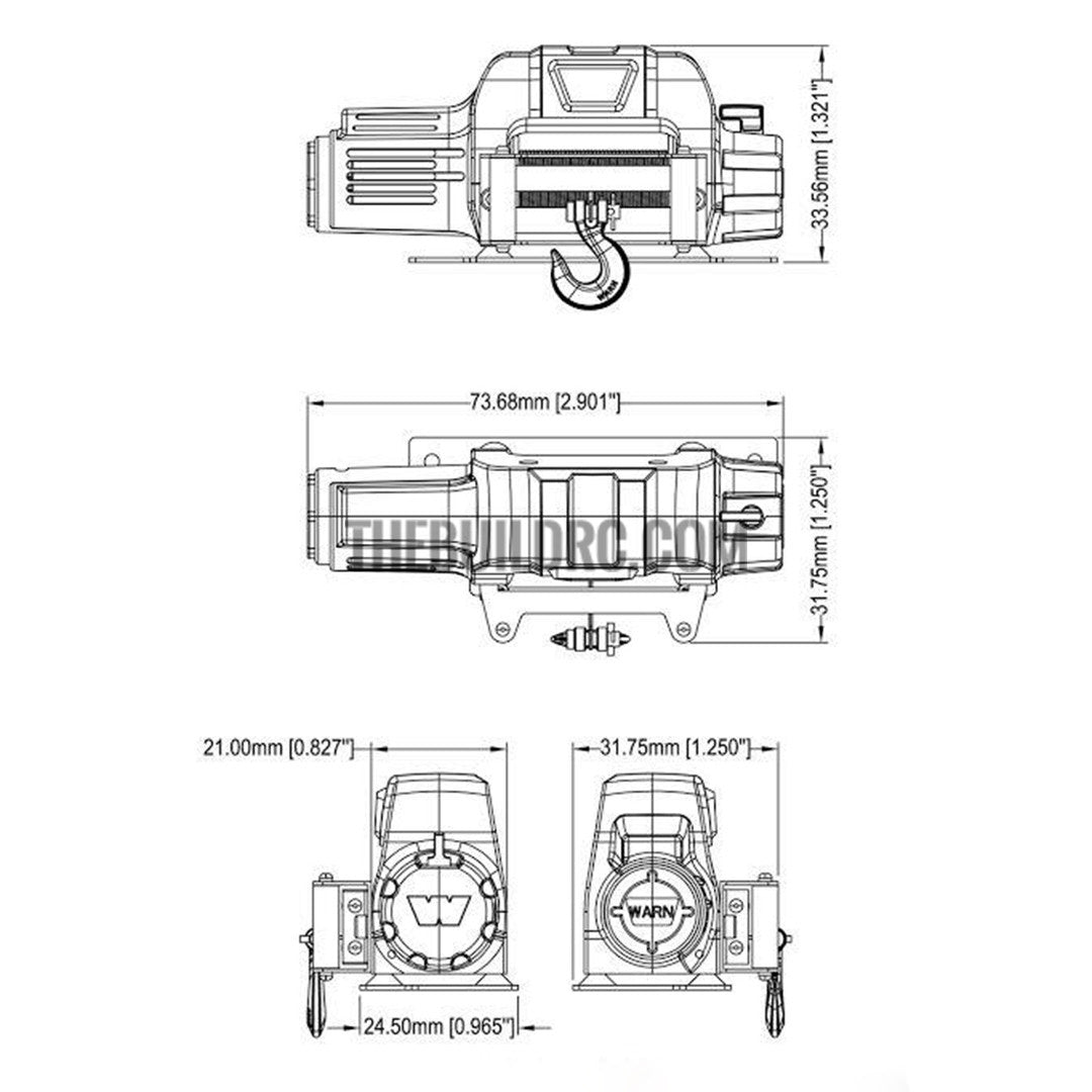 RC4WD Z-S1079 "Warn" 9.5cti 1/10 Scale Winch FOR Rock Crawler SCX10