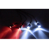 Ser of 2 White 5mm and set of 2 Red 3mm LED Light for 1/10  RC Car