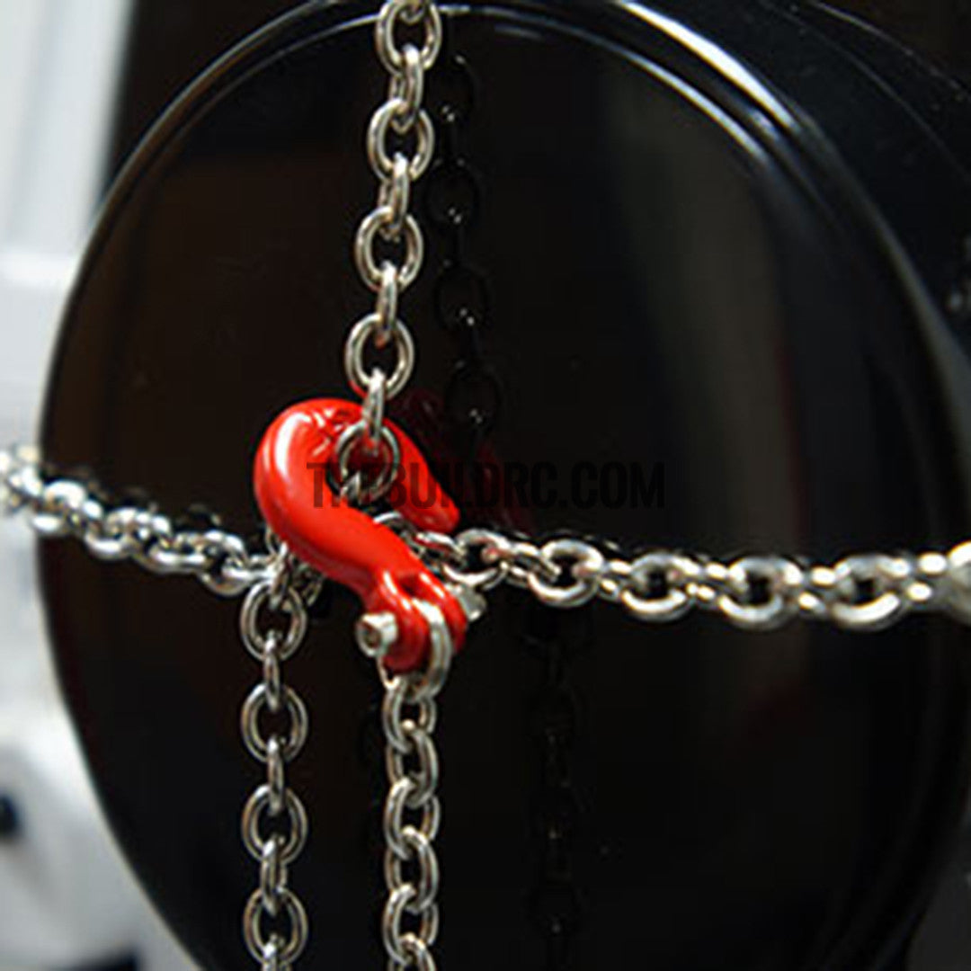 Sliver Metal Trailer Hook & Chain Hook RC AXIAL For 1/10 SCX10 CC01 D90 Rock Crawler/Buggy