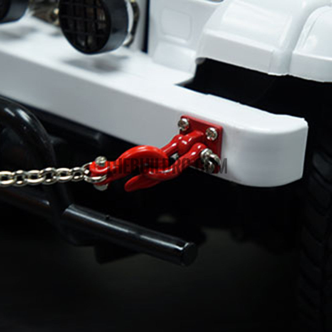 Sliver Metal Trailer Hook & Chain Hook RC AXIAL For 1/10 SCX10 CC01 D90 Rock Crawler/Buggy