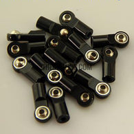 Aluminum M4 Link Rod End Ball Joint CCW for 1/10 RC Car Crawler Buggy Straight 22mm Black