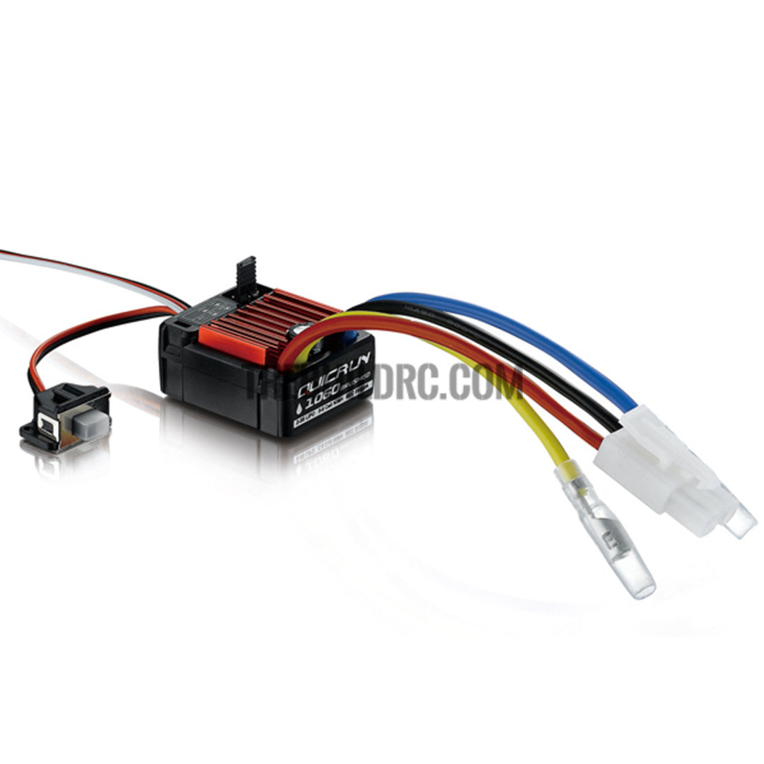 HobbyWing QuicRun 1:10 Waterproof Brushed 60A ESC 4WD RC Car Buggy Touring #1060 (Large Tamiya plug)