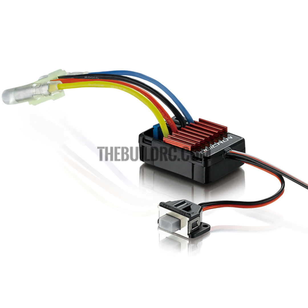 HobbyWing QuicRun 1:10 Waterproof Brushed 60A ESC 4WD RC Car Buggy Touring #1060(mini Tamiya plug)