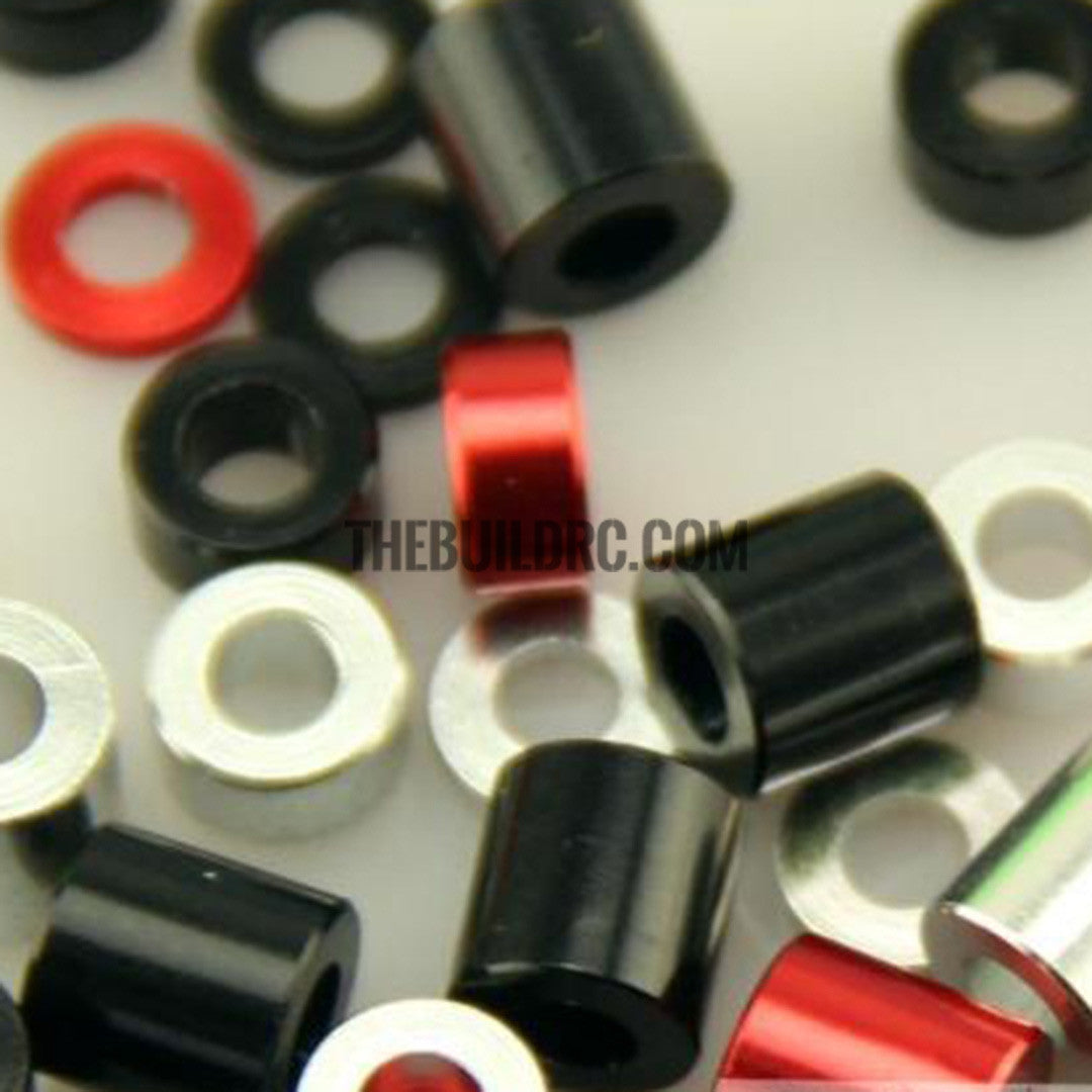 1/10 RC crawler push rod spacer 7mm diameter bore 4m thick 6mm black