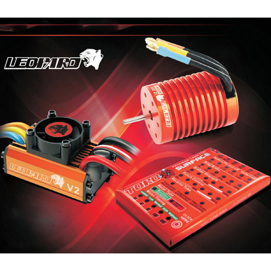 SKYRC LEOPARD 60A ESC 9T 4370KV Brushless Motor 1/10 Car Combo Program card