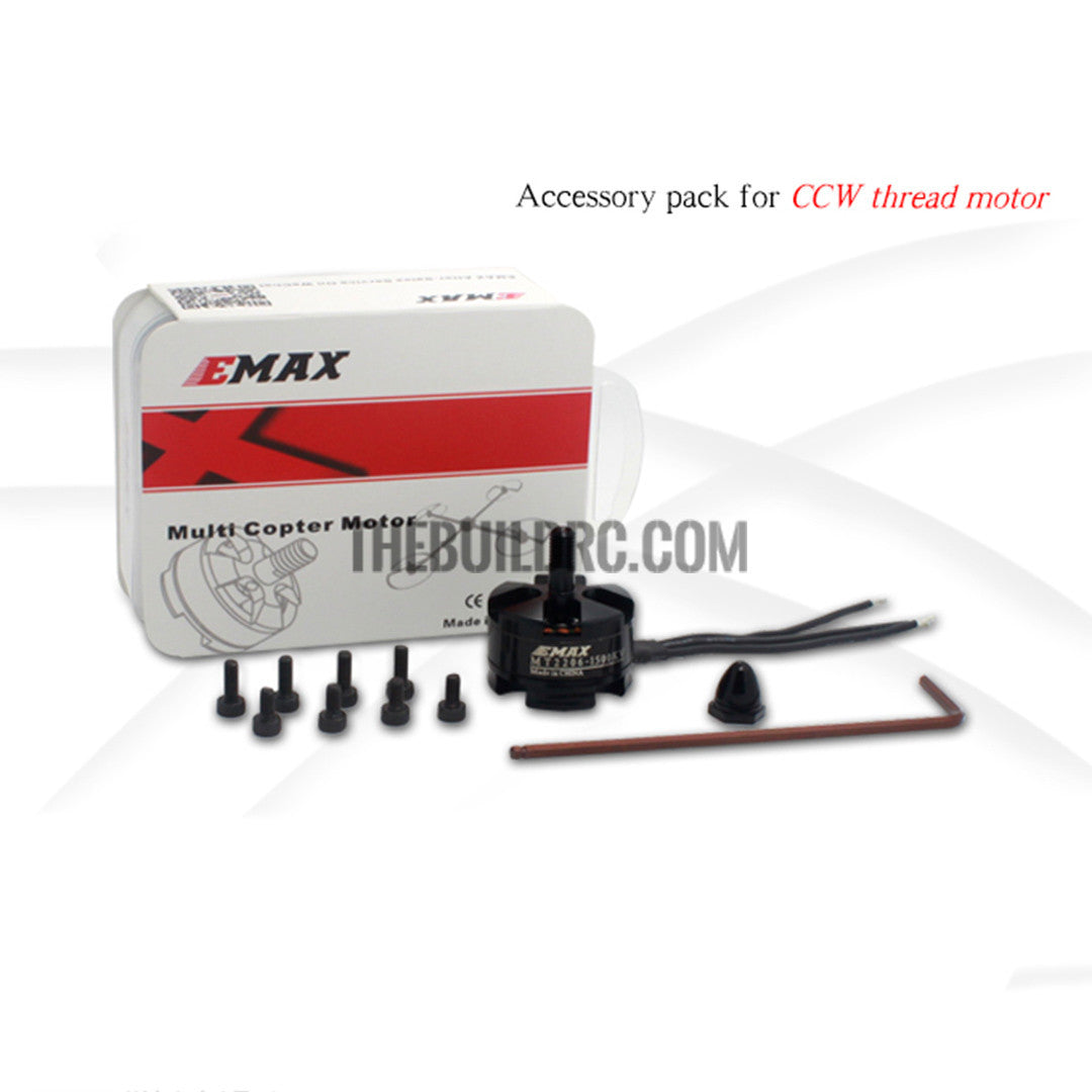 Emax MT2206 1500KV CCW Thread Brushless Motor For 250 Quadcopter - black cap