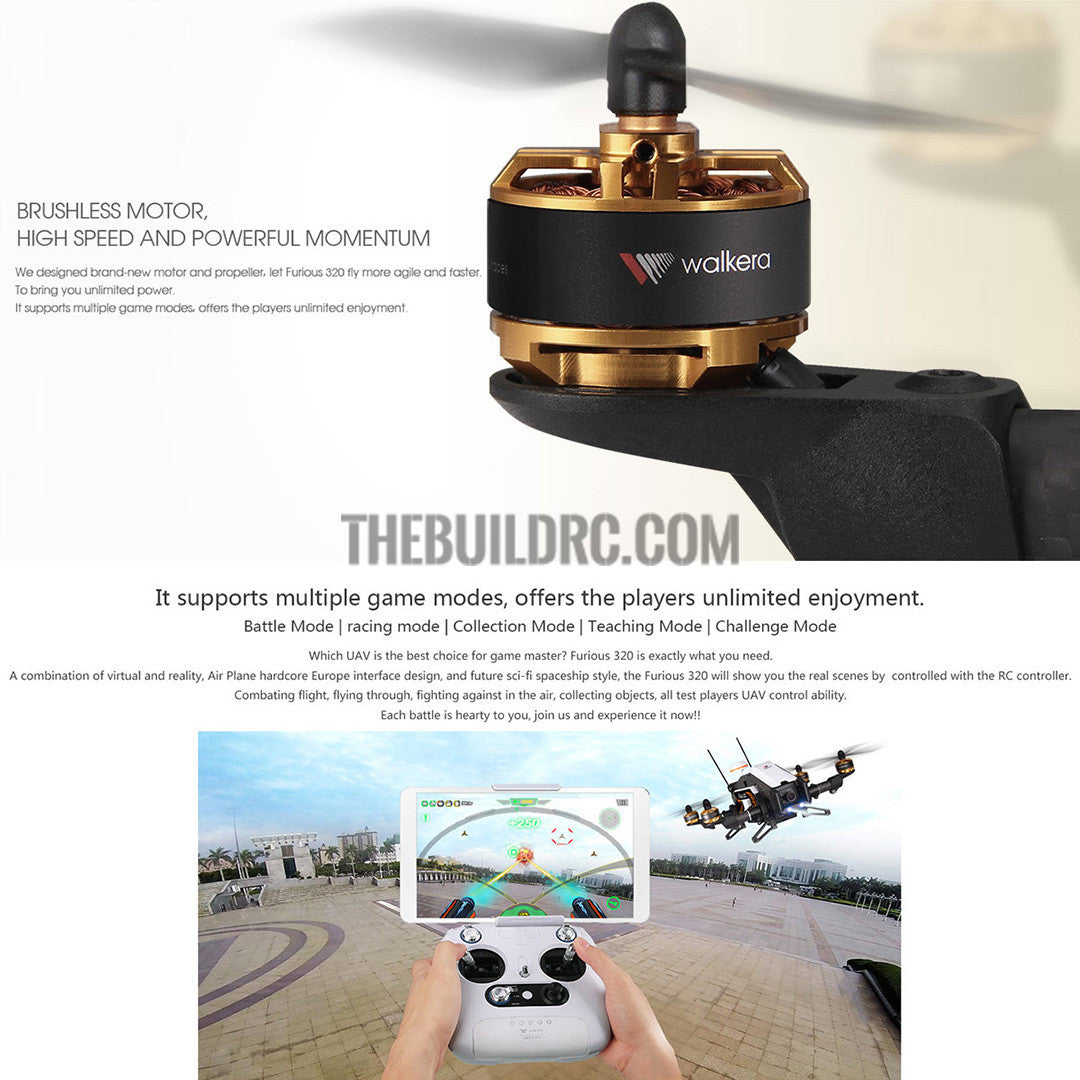 Walkera Furious 320 Drone Quadcopte/DEVO10/Charger/ 800TVL Camera/OSD(Right Hand Throttle)
