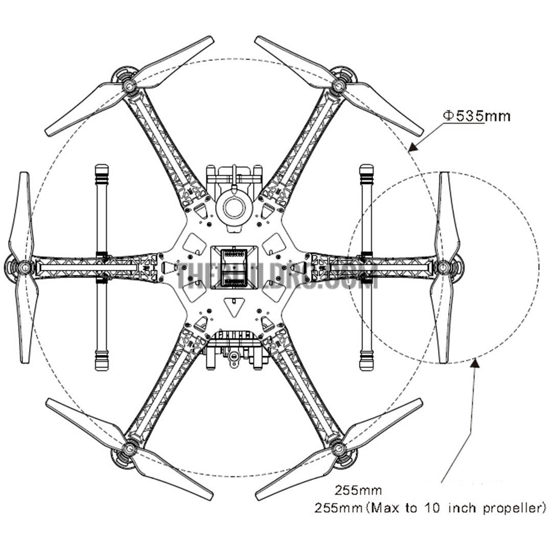 S550 Hexacopter Frame Kit With PCB Central Plate S550PCB