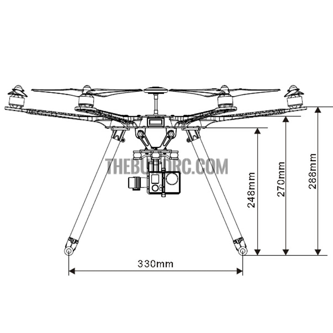S550 Hexacopter Frame Kit With PCB Central Plate S550PCB