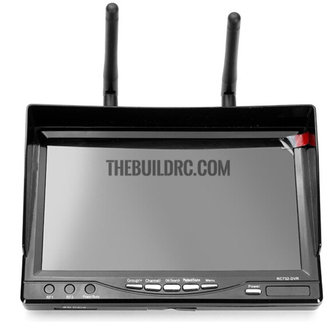 RC732-DVR 7'' 5.8GHz 32CH Diversity Receiver FPV Monitor DVR w/ Built-in Battery